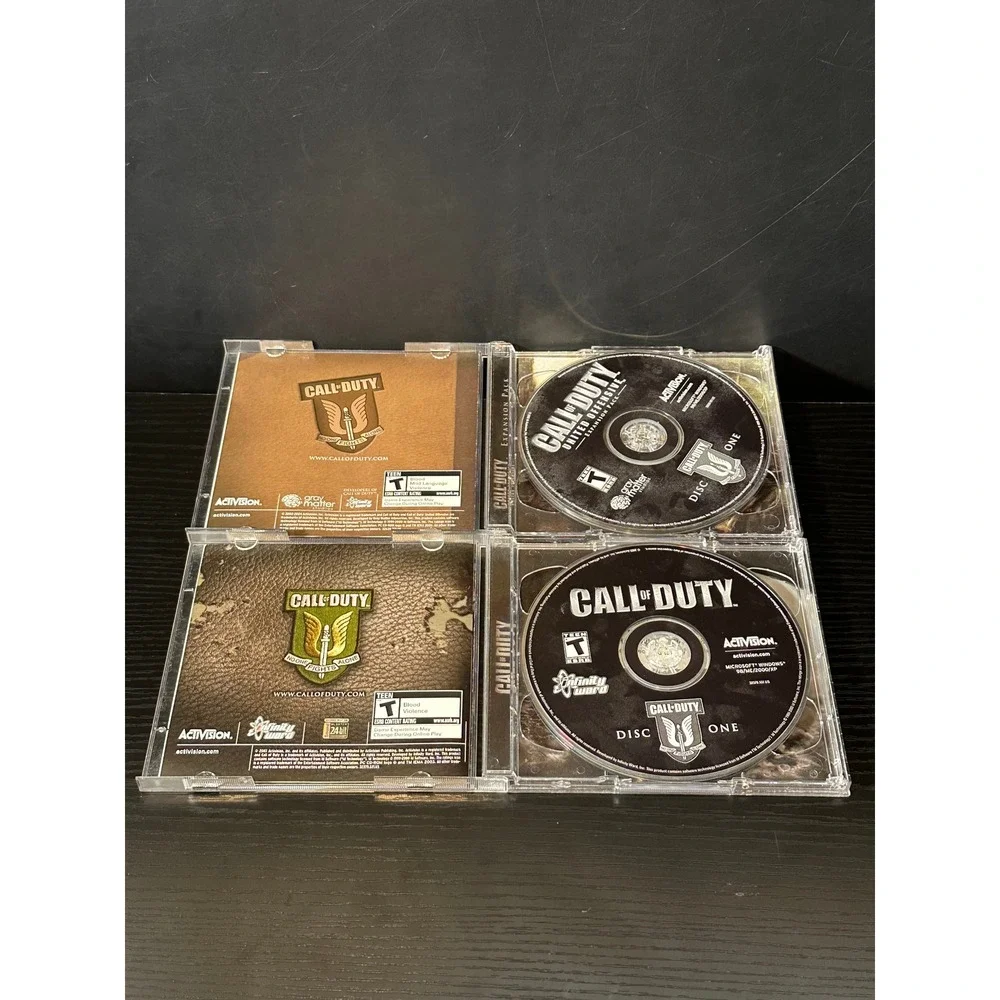 Call of Duty & United Offensive Expansion Pack PC Game‎ Lot Activision WWII 2003